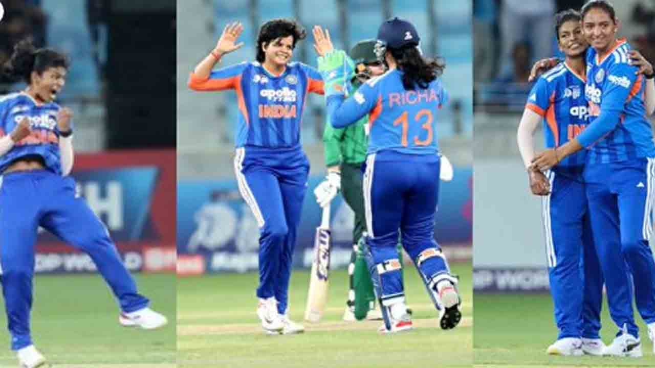 INDW vs PAKW | భారతస్పిన్‌కు పాకిస్థాన్‌ విలవిల.. 8.4 ఓవర్లోనే హర్మన్‌ప్రీత్ సేన జయభేరి..!
