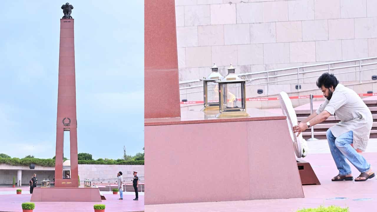 నేషనల్ వార్ మెమోరియల్ కు పవన్ కల్యాణ్ .. వీర జవాన్లకు నివాళి.. ఫొటోలు