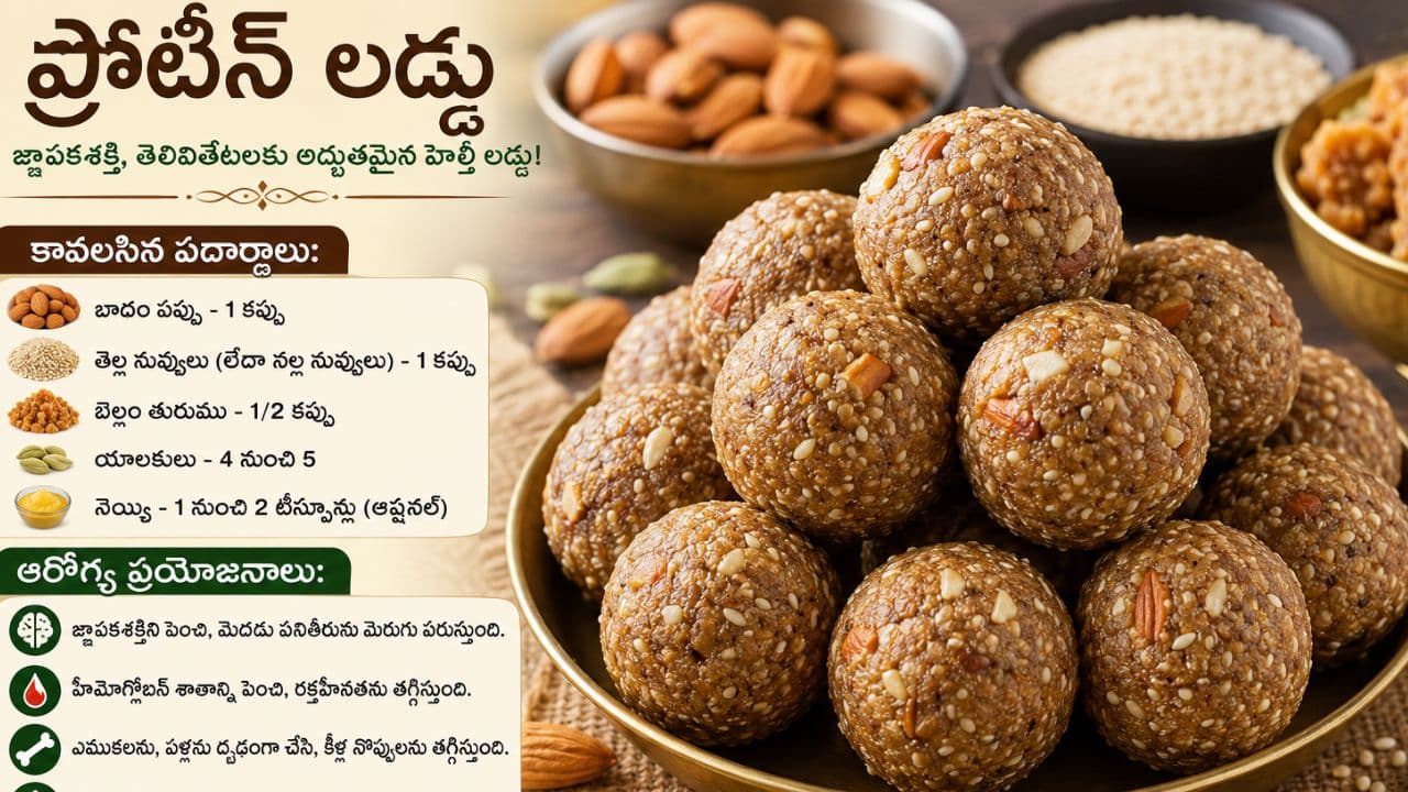 పిల్లల్లో జ్ఞాపకశక్తి, తెలివితేటలను పెంచే హెల్తీ ప్రోటీన్ లడ్డు’.. ఇంట్లోనే సింపుల్ గా ఇలా చేసేయండి