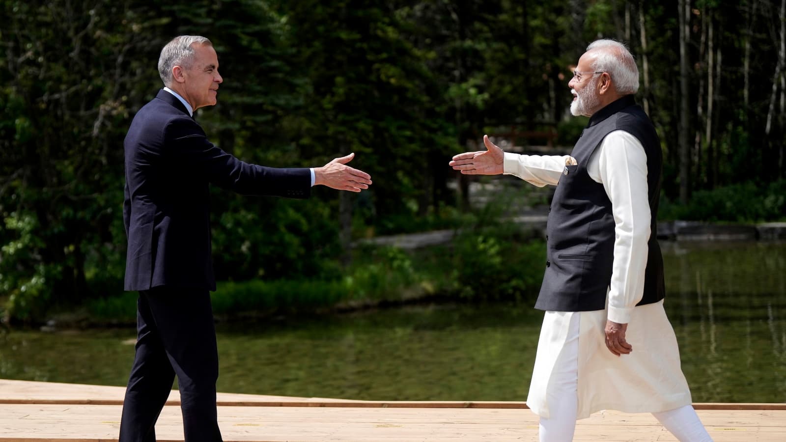 India West G7 Modi Trump Macaron Carney