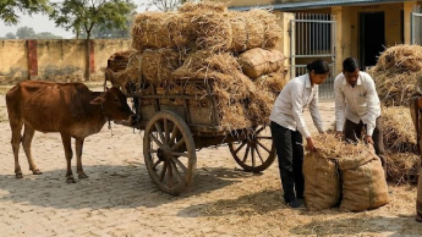 Up Bareilly School Teachers Fodder Collection Controversy Beo Removed