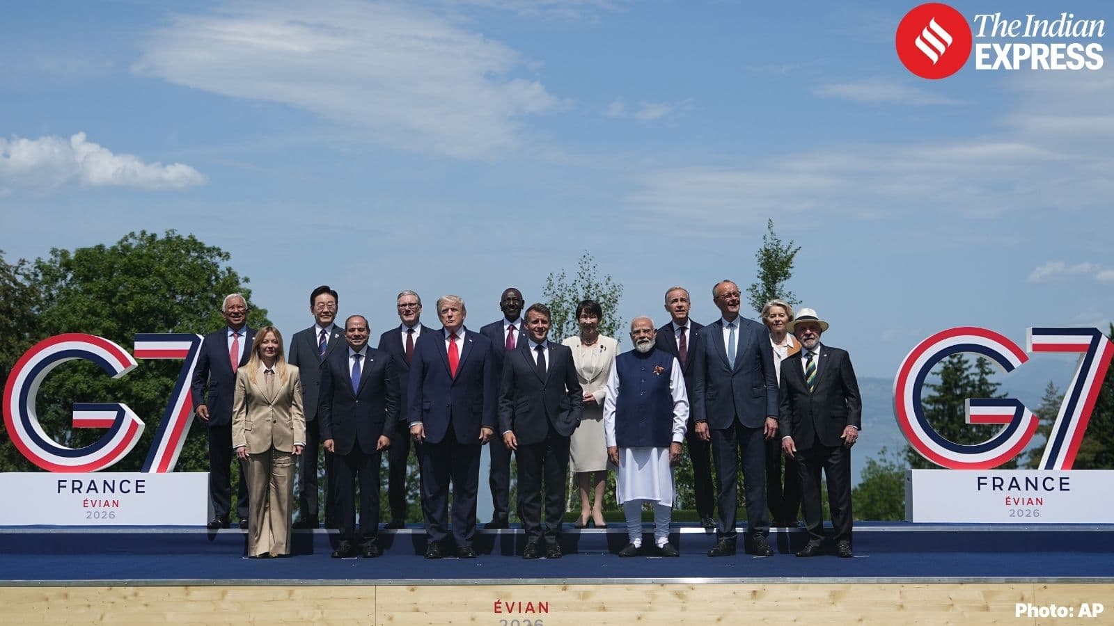In Pictures Pm Modi Joins World Leaders For Group Photo In Evian France