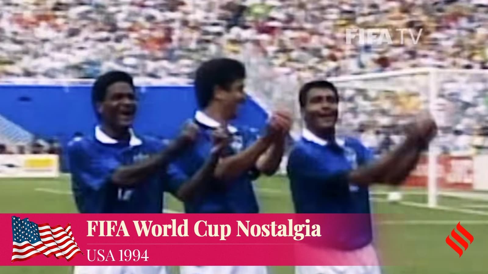 Bebeto Romario Cradle Celebration Brazil Fifa World Cup 1994
