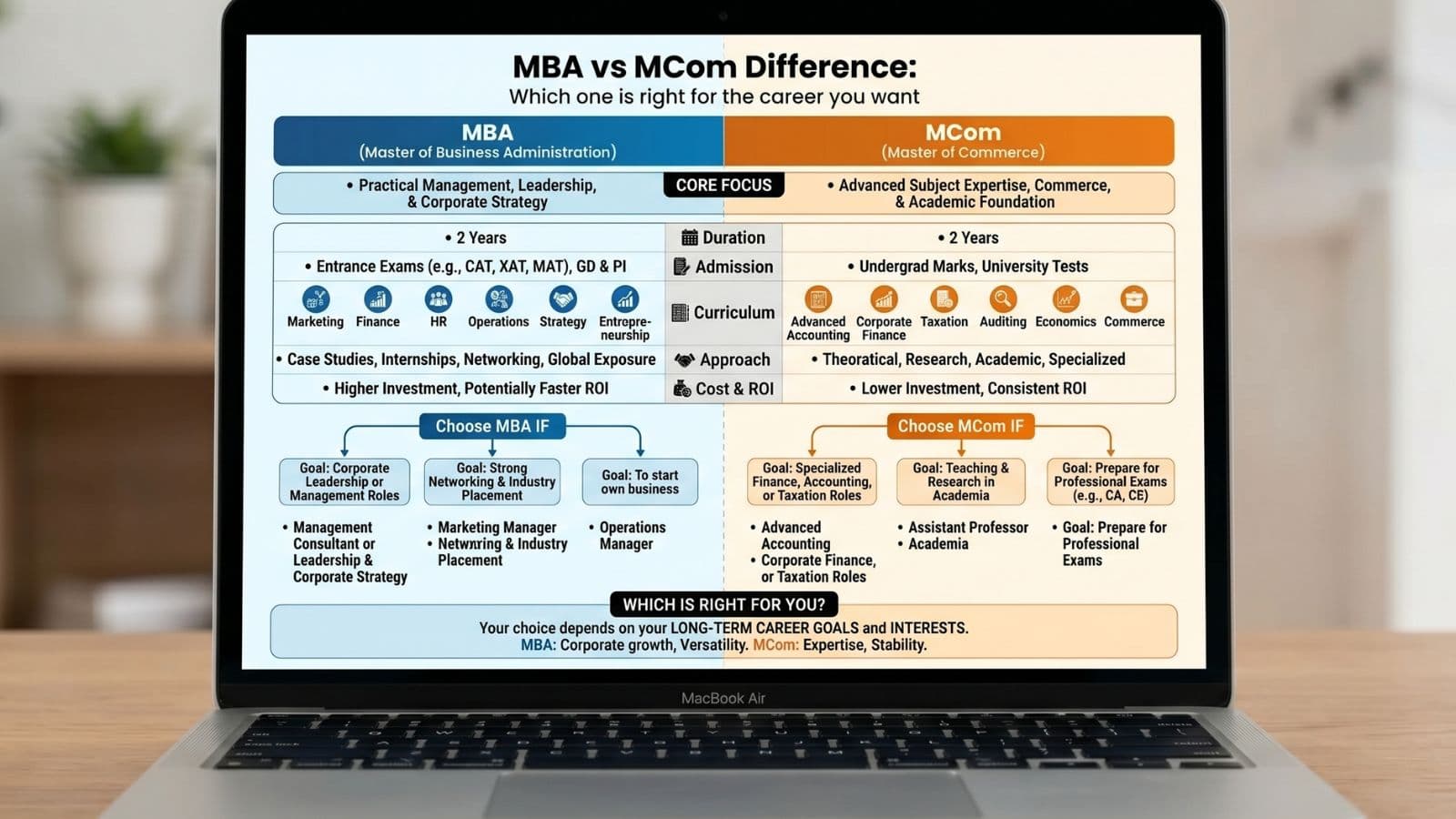 Mba Vs Mcom Picking Degree Fits Career Aspirations Icai Ca Cuet