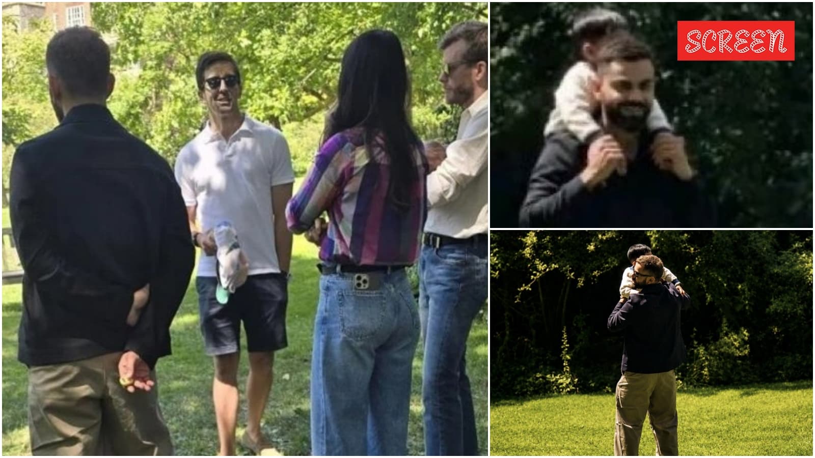 Virat Kohli Carries Akaay On Shoulders During London Outing With Anushka Sharma Pics