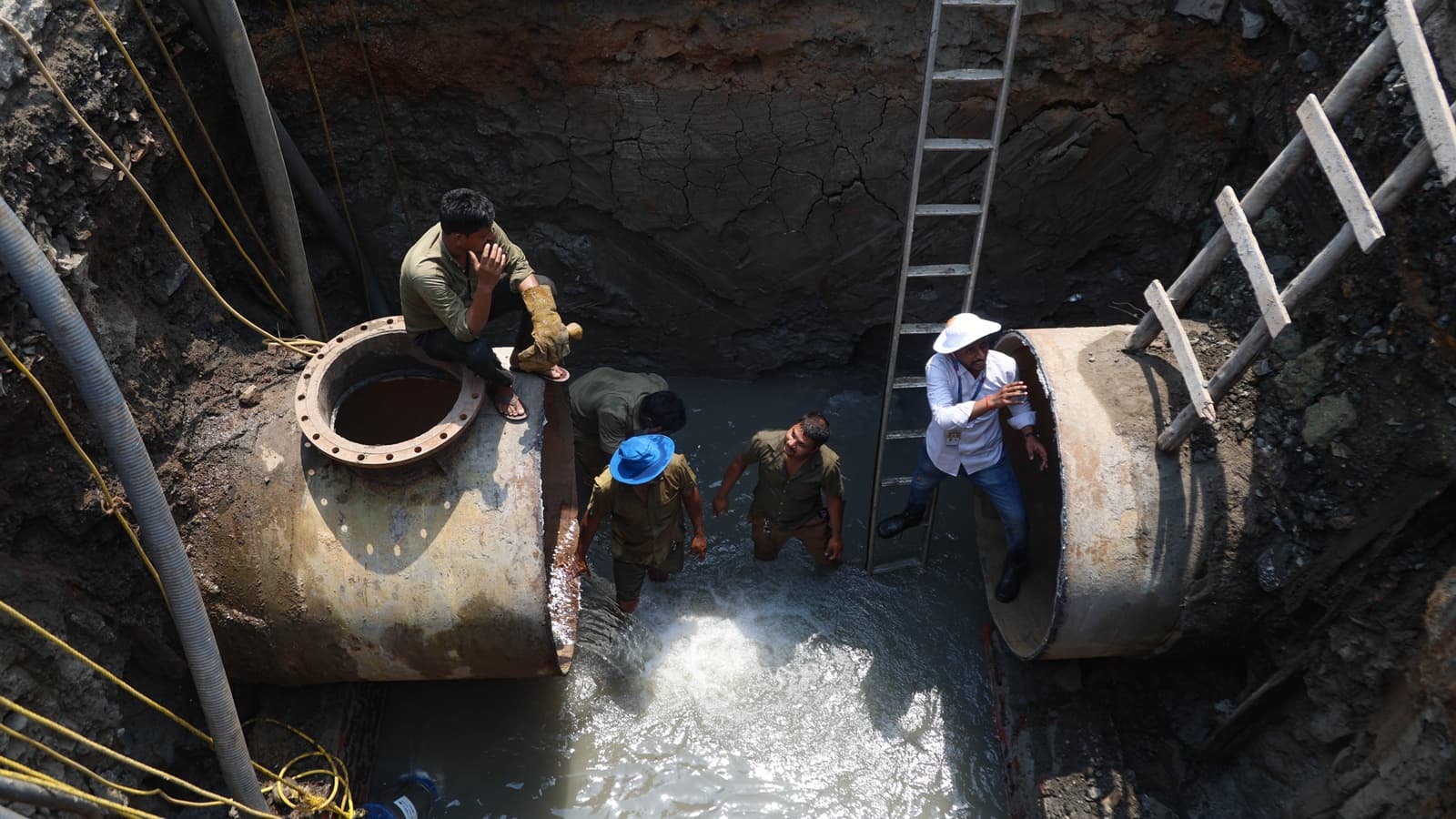 Mumbai Water Supply Pools Construction Sites Halt