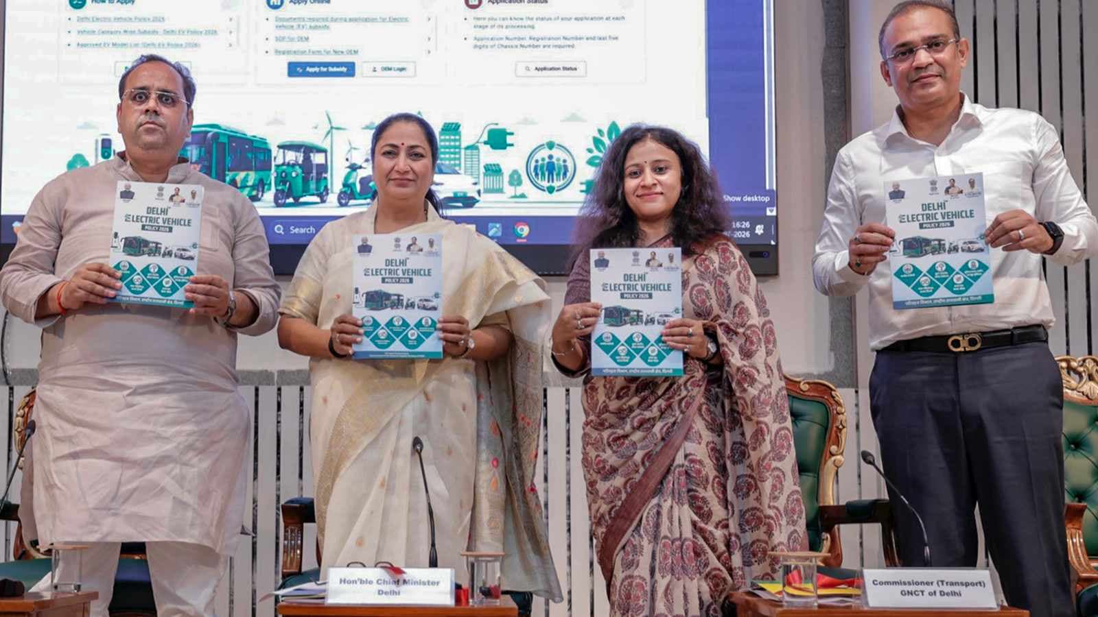 Electric Vehicle Subsidy Delhi Pollution Rekha Gupta