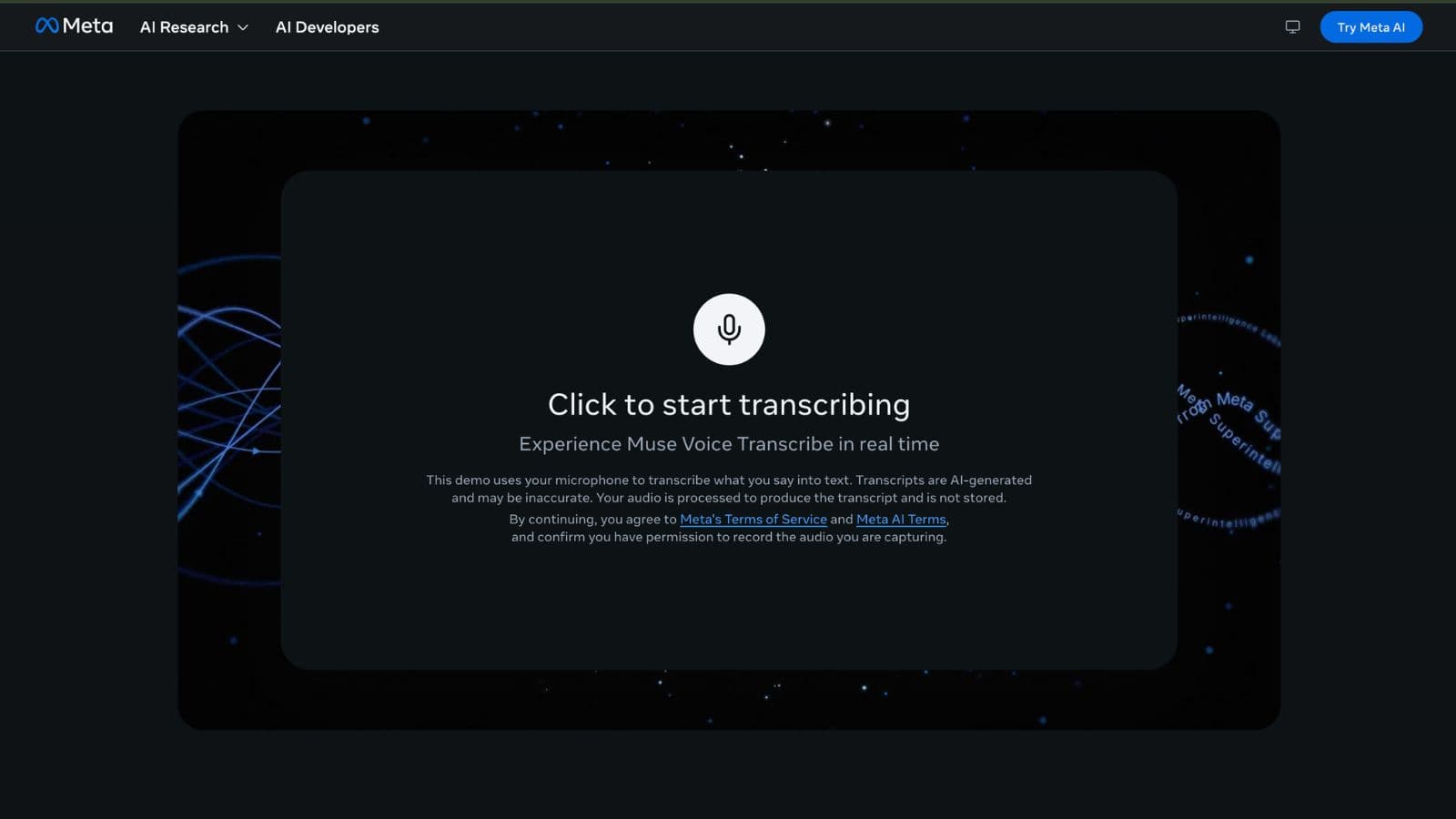 Meta Launches Muse Voice Transcribe With Support For 5 Indian Languages
