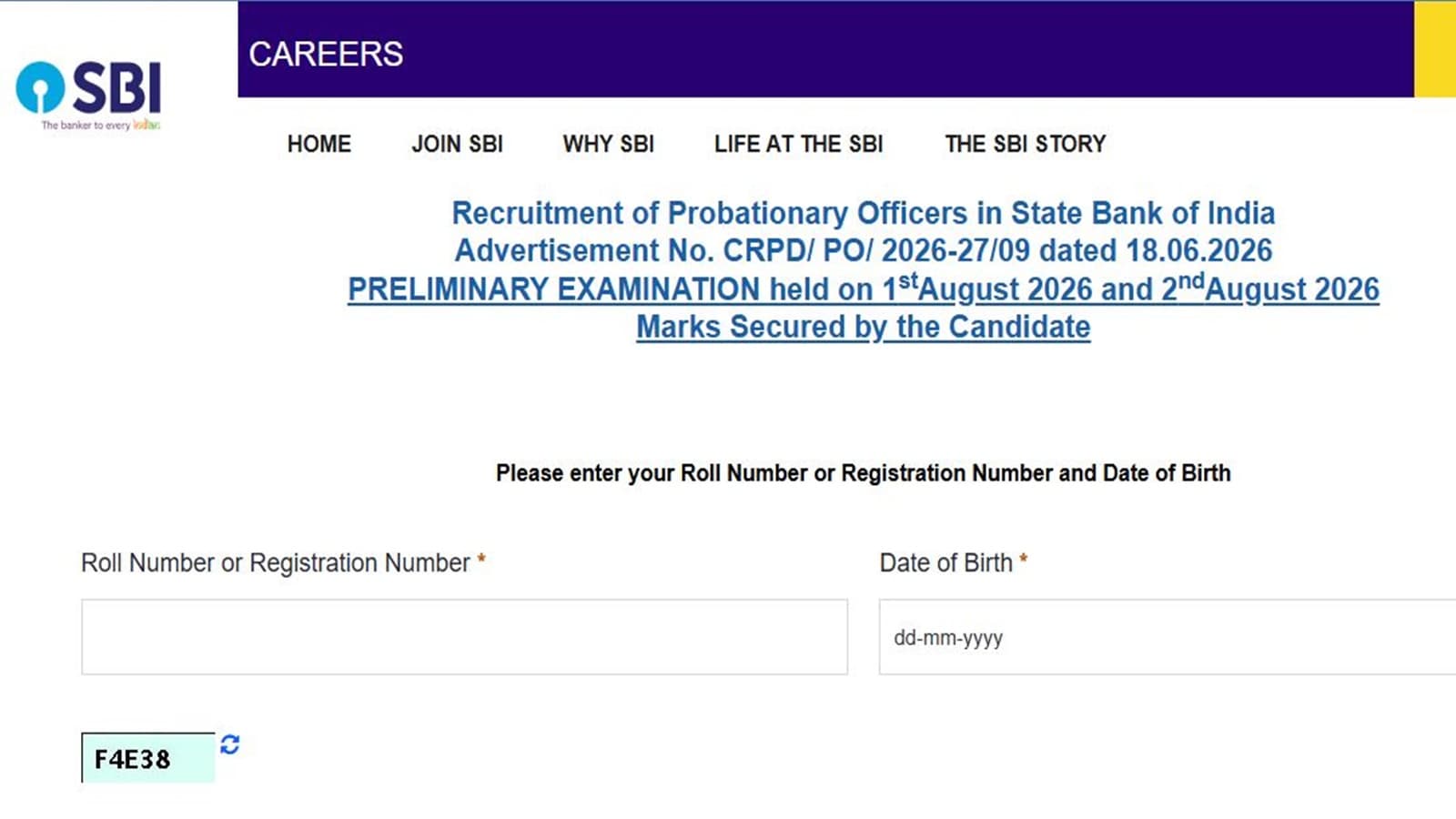 Sbi Po Prelims Result 2026 Out How To Check Scorecard At Sbi Co In