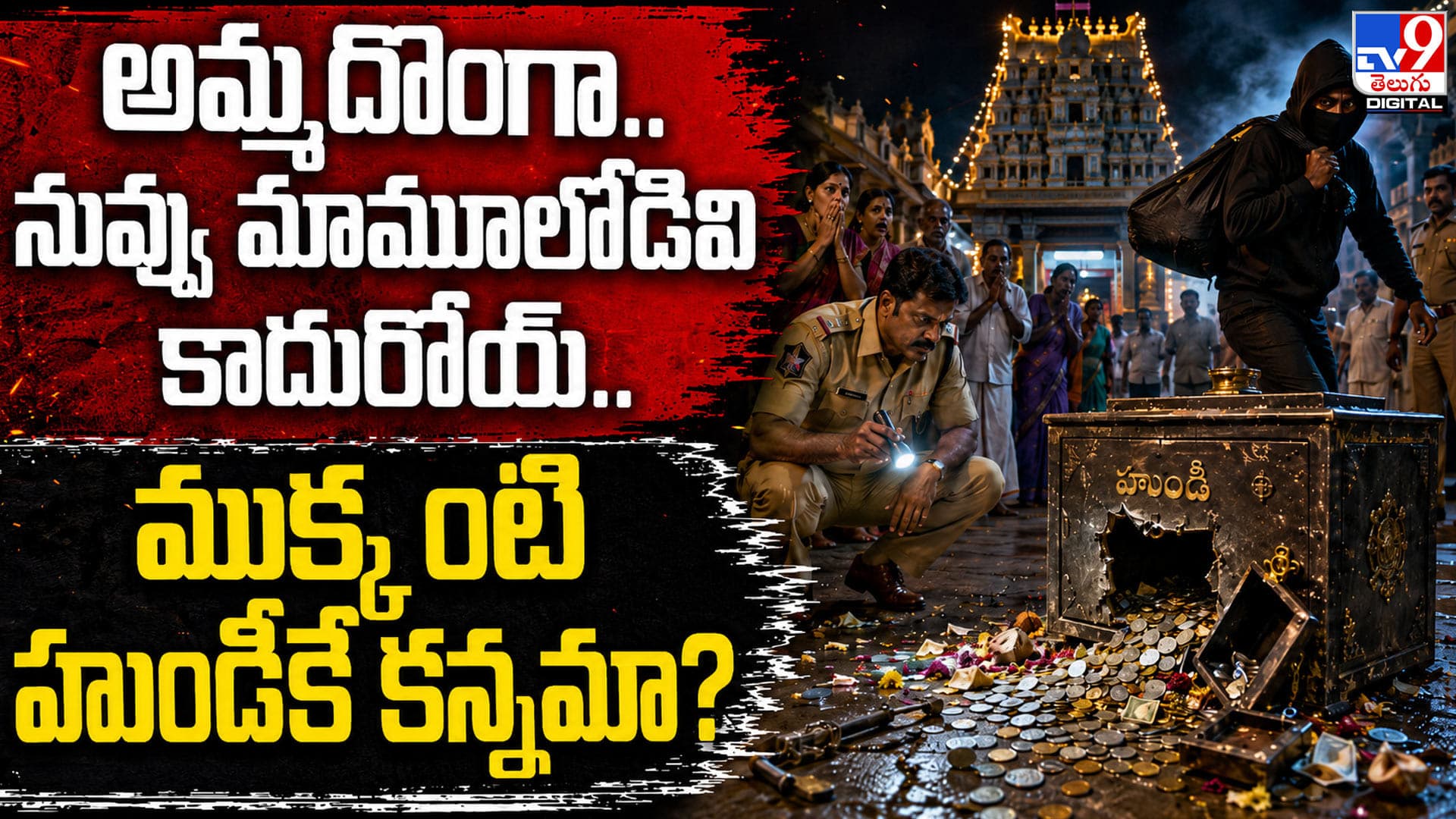 అమ్మదొంగా.. నువ్వు మామూలోడివి కాదురోయ్ .. ముక్కంటి హుండీకే కన్నమా