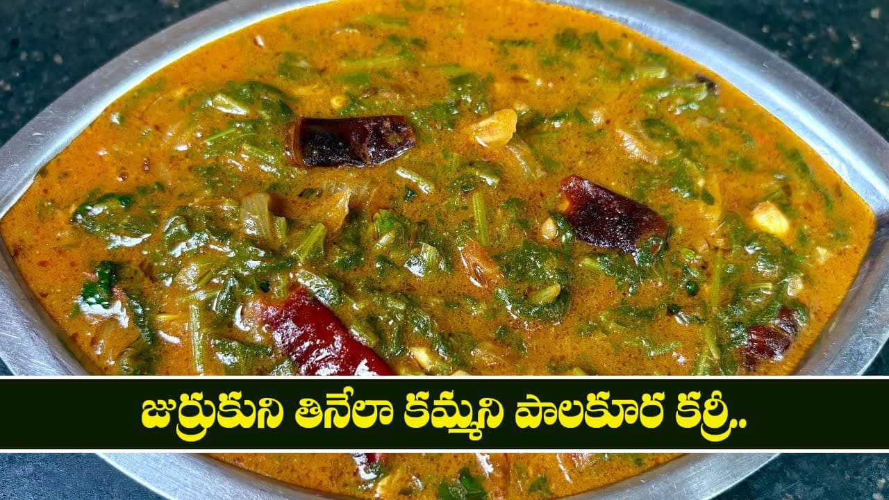 జుర్రుకుని తినేలా కమ్మని పాలకూర కర్రీ.. అన్నం, చపాతీల్లోకి అద్దిరిపోతుంది!