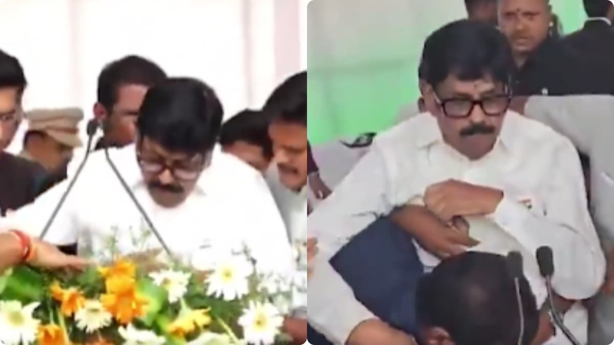 స్వాతంత్ర వేడుకల్లో ఏపీ మంత్రికి అస్వస్ధత..! కళ్లు తిరిగి పడిపోయి