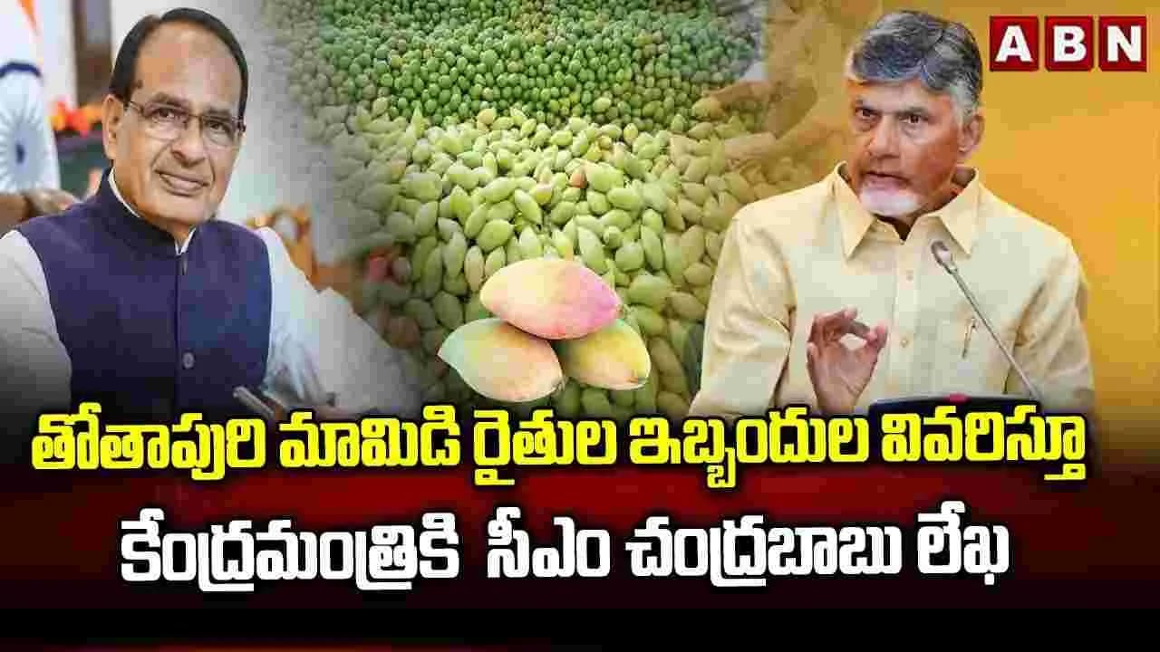 మామిడి రైతుల సమస్యలపై కేంద్రమంత్రికి సీఎం చంద్రబాబు లేఖ