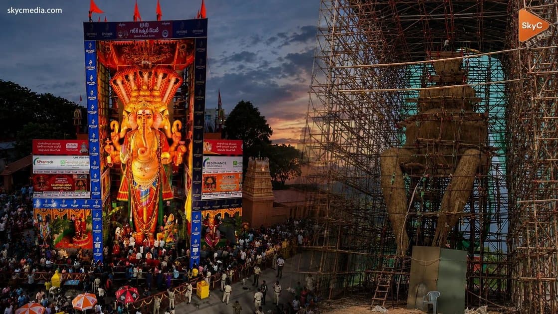 ఖైరతాబాద్ ను దాటేసి నాగోల్ లో 72 అడుగుల గణనాథుడు