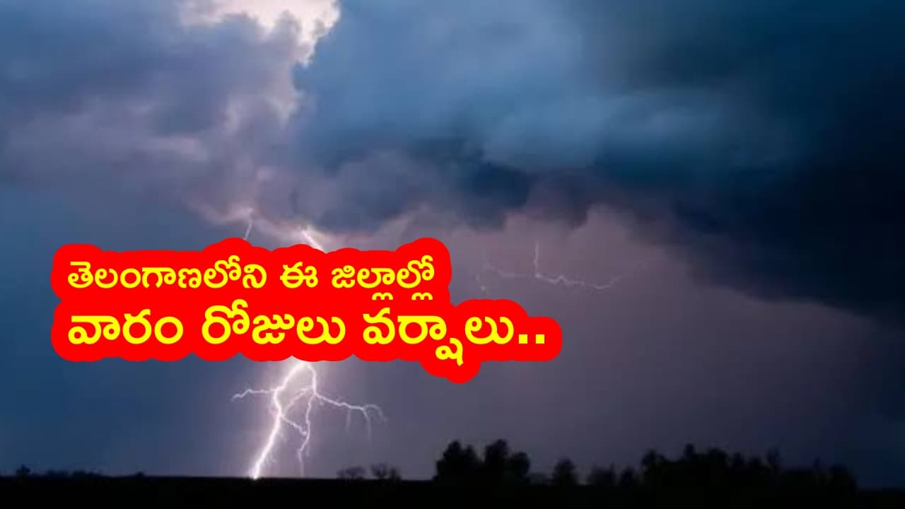 తెలంగాణలోని ఈ జిల్లాల్లో వారంరోజులు భారీ వర్షాలు.. నేడు హైదరాబాద్ లో కుండపోత వానలు