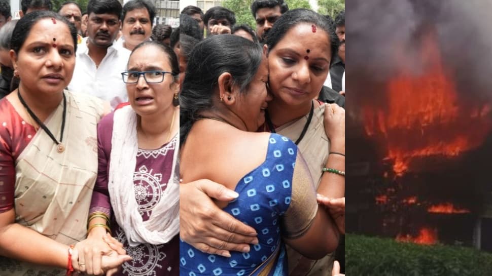 అమీర్ పేట్ అగ్ని ప్రమాద బాధితుల్ని పరామర్శించిన కల్వకుంట్ల కవిత.. ప్రభుత్వంకు సంచలన డిమాండ్