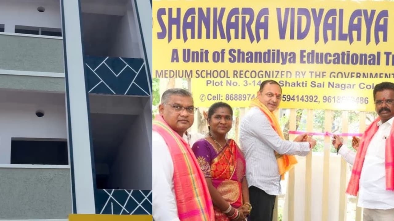 అనుమతులు లేకుండా కాలనీలో స్కూల్.. గుడ్డిగా ఎమ్మెల్యే లక్ష్మా రెడ్డి రిబ్బన్ కటింగ్