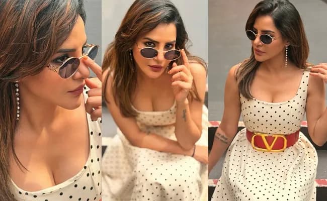 Hot Telugu Beauty Stuns In Chic Dots