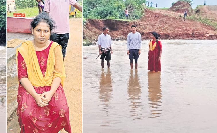 పాఠశాలకు వెళ్తూ వాగులో కొట్టుకుపోయిన టీచర్