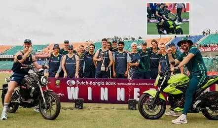 బైక్ పై స్టేడియం చుట్టేసిన టిమ్ డేవిడ్.. వీడియో వైరల్