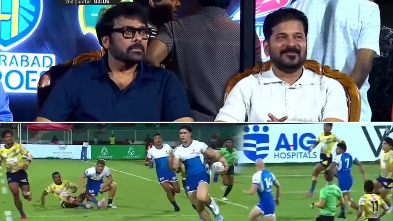సీఎం రేవంత్ తో కలిసి మ్యాచ్ చూసిన చిరంజీవి