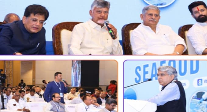 ఆక్వా రంగం అభివృద్ధిపై ముఖ్యమంత్రి చంద్రబాబు, కేంద్ర మంత్రుల ఉమ్మడి ప్రెస్ కాన్ఫరెన్స్