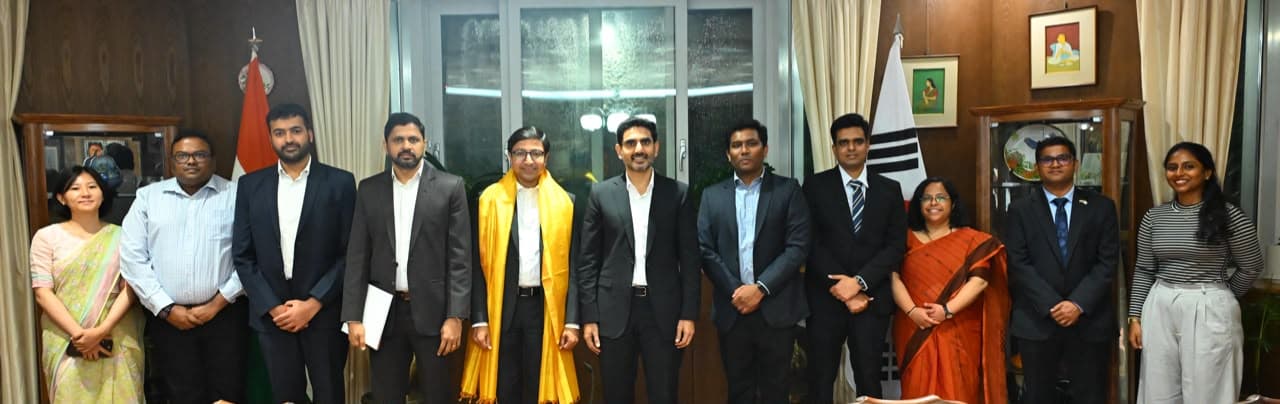దక్షిణ కొరియాలో భారత రాయబారి గౌరంగలాల్ దాస్ తో మంత్రి లోకేష్ భేటీ