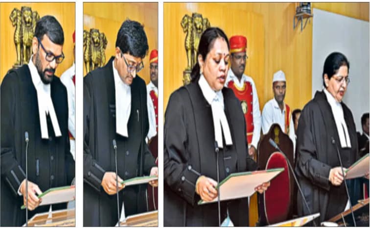 హైకోర్టు అదనపు న్యాయమూర్తులుగా ముగ్గురు ప్రమాణం
