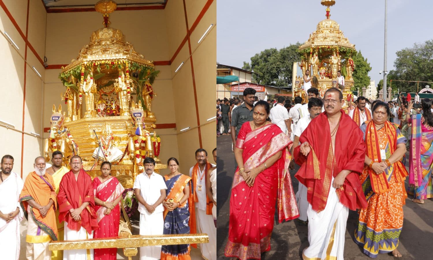 శ్రీశైలంలో కనులపండువగా స్వర్ణరథోత్సవం