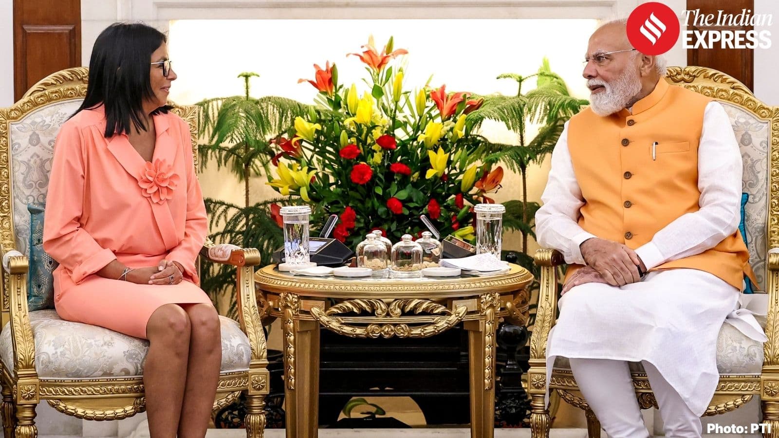 Pm Modi Holds Talks With Venezuelas Acting President Delcy Rodriguez