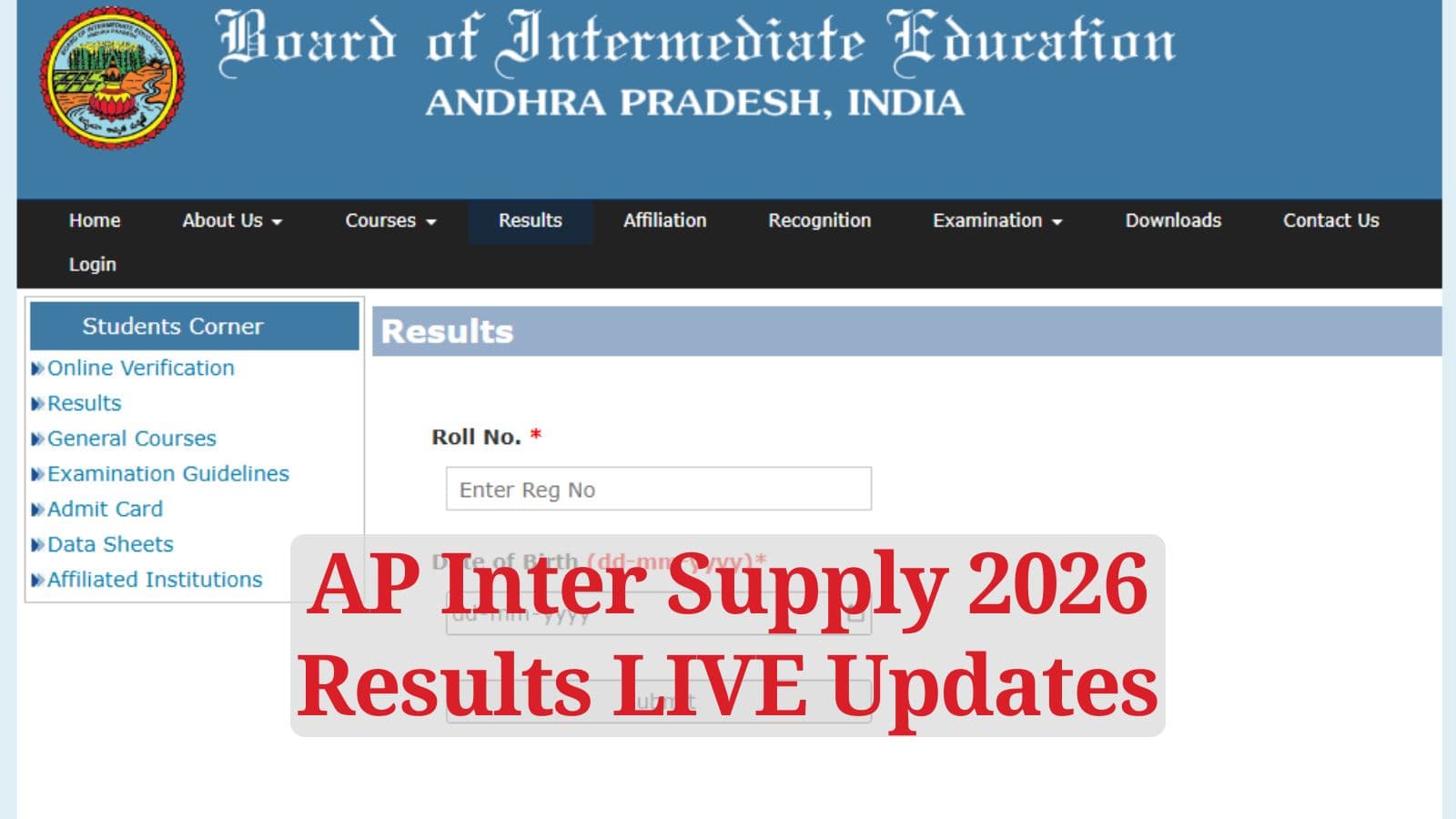 Ap Inter Supply Bieap Intermediate Supplementary Results 2026 Released Marks Memo Link Bie Ap Gov In