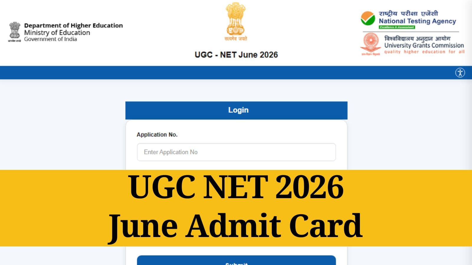 Ugc Net June 2026 Admit Cards Out Live Updates Nta Hall Ticket Download Link Ugcnet Nta Nic In