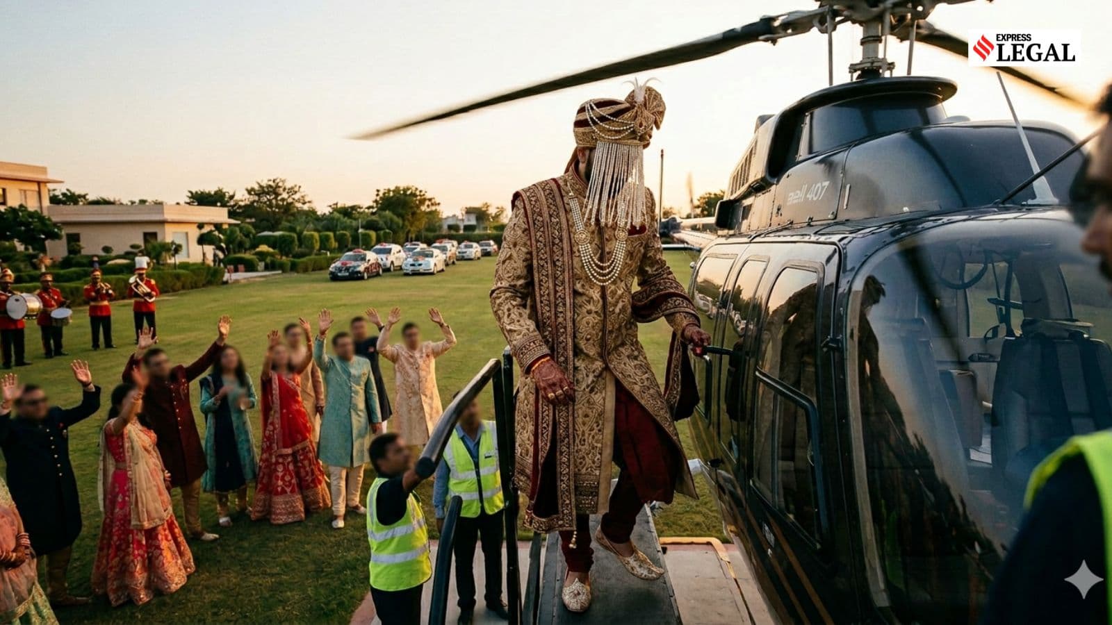Helicopter Misses Wedding Procession Schedule Groom Wins 8 Lakh