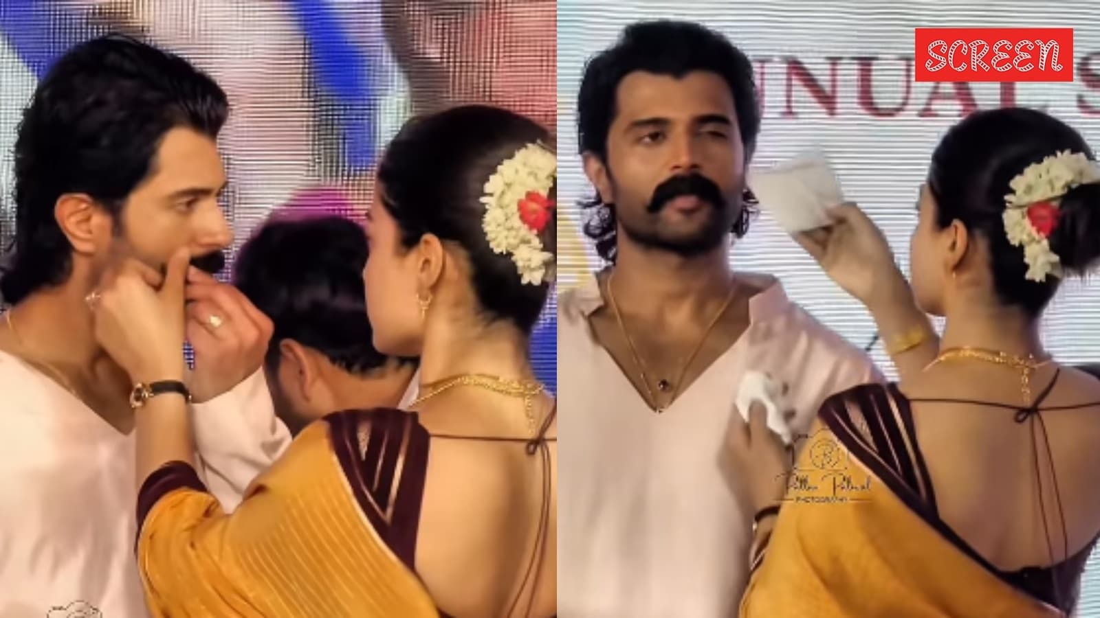 Rashmika Mandanna Wipes Vijay Devarakondas Sweat In Adorable Clip From Village Visit Watch