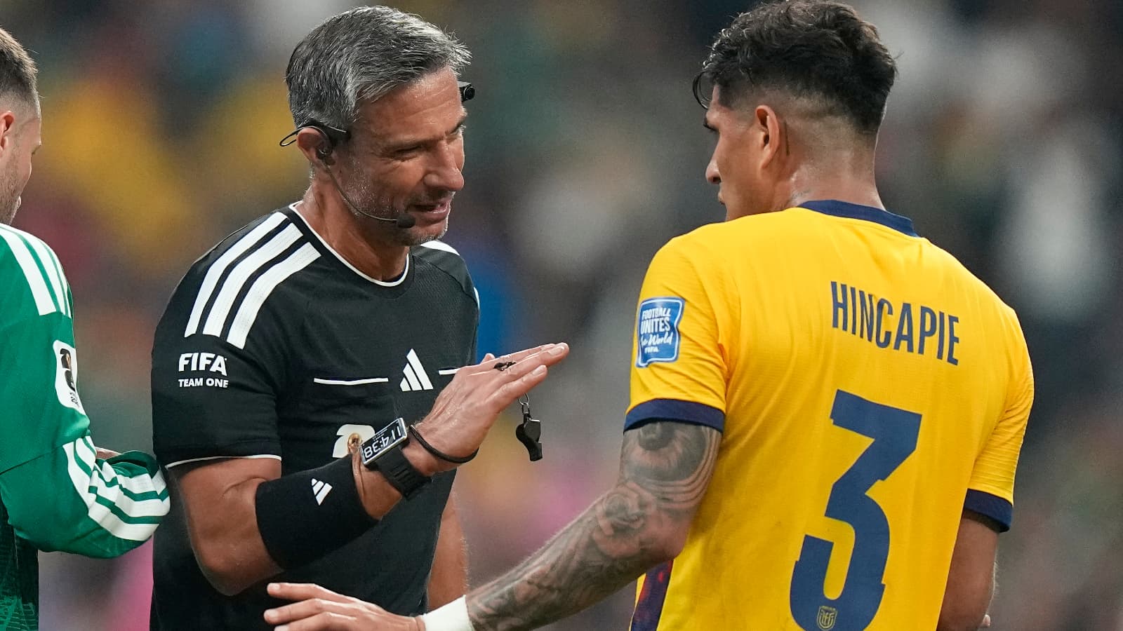 Ecuador Piero Hincapie Red Card Covering Mouth World Cup Knockout Mexico