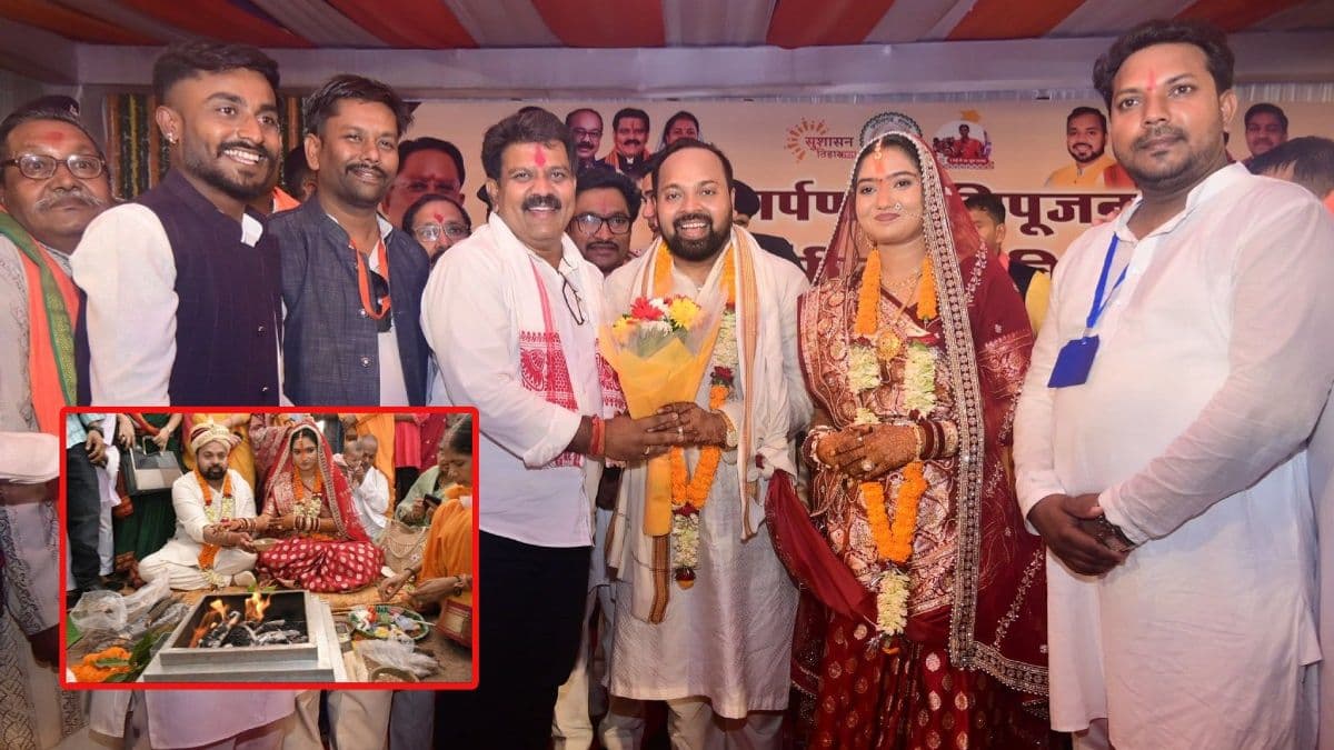 సామూహిక వివాహ వేదికపై ఎమ్మెల్యే పెళ్లి.. ఎడ్లబండిపై ఊరేగింపు వీడియో