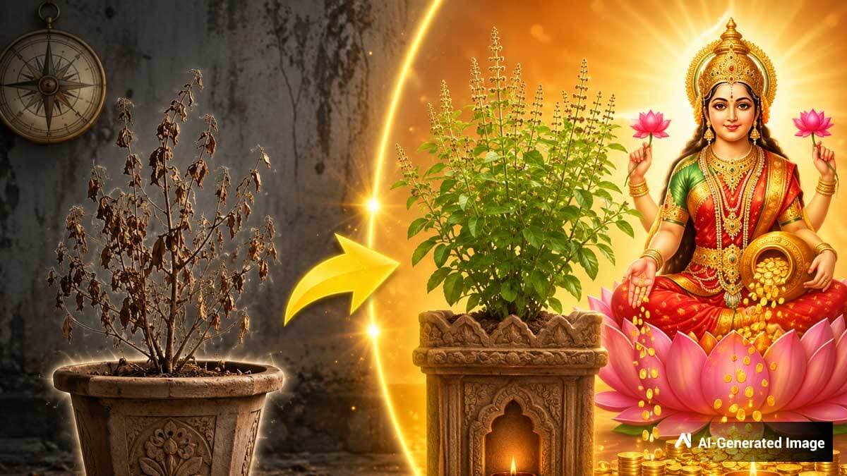 వాస్తు చెబుతోంది.. ఎండిపోయిన తులసి లక్ష్మీదేవిని తెస్తుంది అని