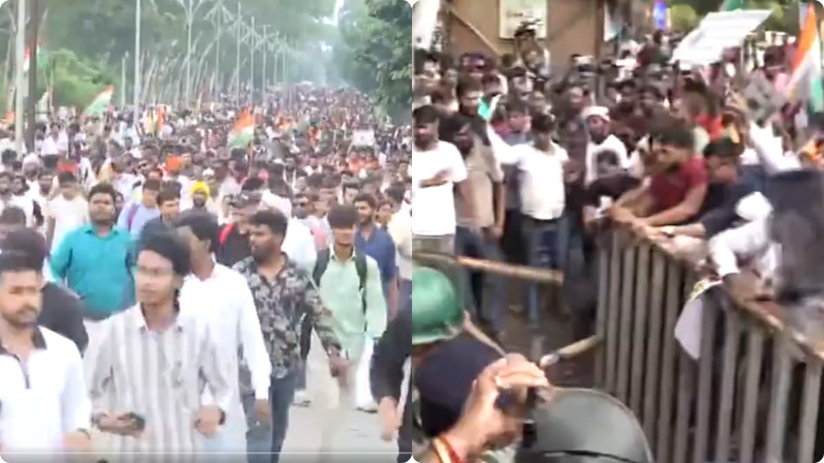 జార్ఖండ్ లో ఢిల్లీ సీన్ రిపీట్ - విద్యార్ధుల రచ్చ రచ్చ-బ్యారికేడ్ల బద్దలు