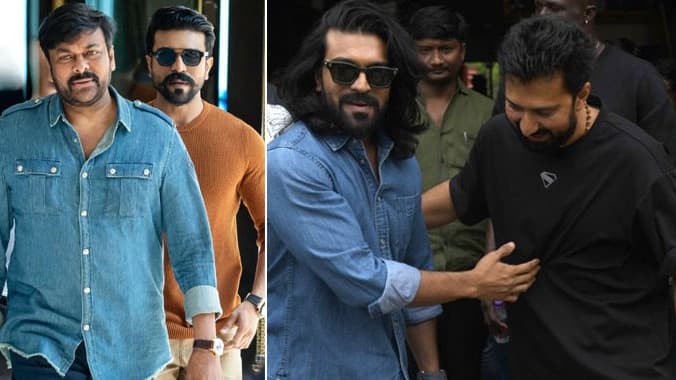 మెగా 158 సెట్స్ లో రామ్ చరణ్... తండ్రికి స్పెషల్ సర్ ప్రైజ్