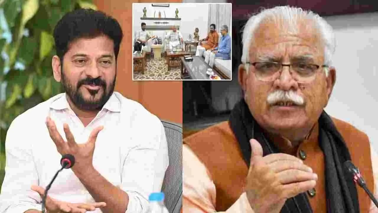 ఢిల్లీలో రేవంత్ బిజీబిజీ.. కిషన్ రెడ్డితో కలిసి కేంద్రమంత్రి ఖట్టర్ తో సమావేశం