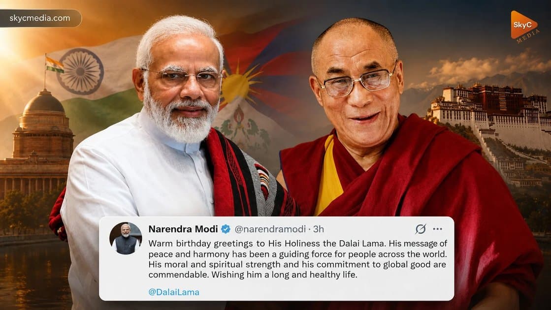 దలైలామాకు 90వ జన్మదిన శుభాకాంక్షలు తెలిపిన ప్రధాని మోదీ