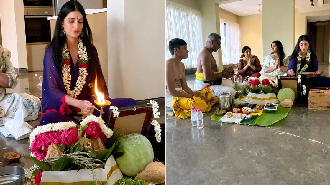 సాంప్రదాయబద్ధంగా శృతి హాసన్ గృహప్రవేశ వేడుక
