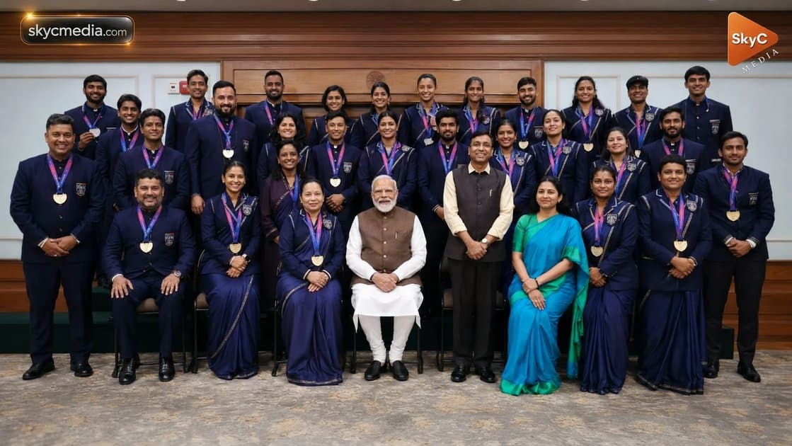 కామన్వెల్త్ వీరులకు మోదీ ఘన సత్కారం