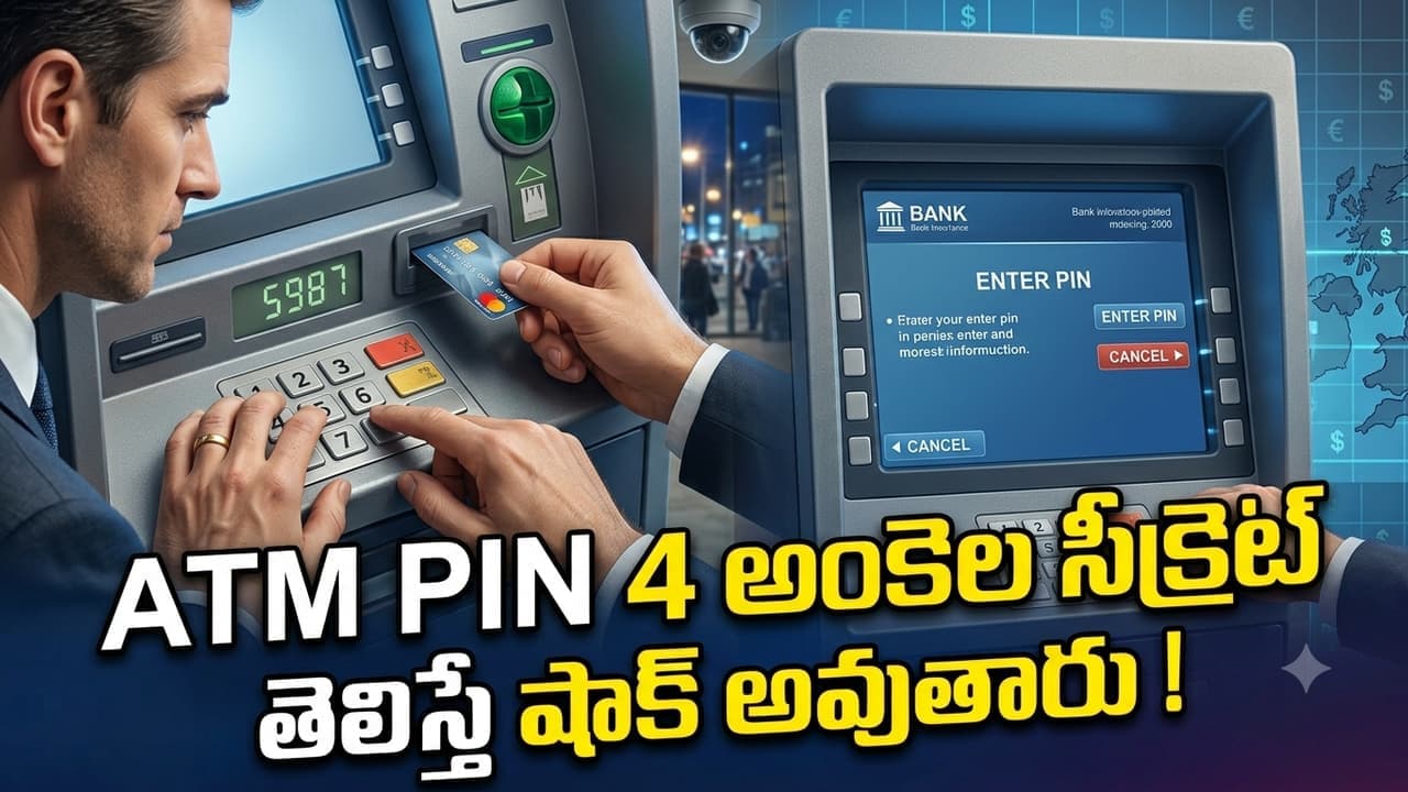 ఏటీఎం పిన్ 4 అంకెలే ఎందుకు ఉంటుందో తెలుసా? దీని వెనుక ఉన్న ఆసక్తికరమైన స్టోరీ ఇదే