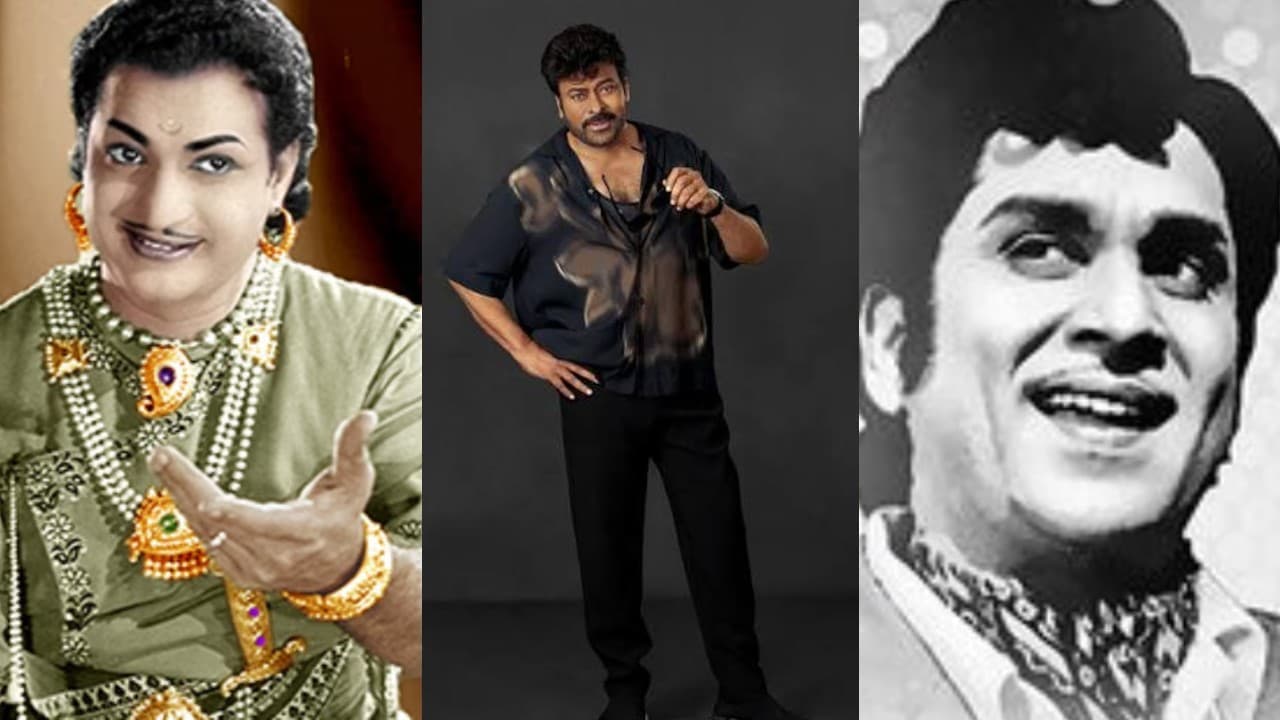 ఎన్టీఆర్ నుంచి చిరంజీవి వరకు 30 ఏళ్ల చిన్న హీరోయిన్లతో ఘాటు రొమాన్స్ చేసిన హీరోలు వీరే