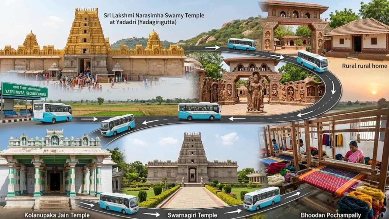 యాద గిరిగుట్ట , స్వర్ణగిరి ఒక్క రోజులో చుట్టేసి వచ్చే టూర్ ప్లాన్.. తక్కువ ఖర్చుతోనే ప్యాకేజీ