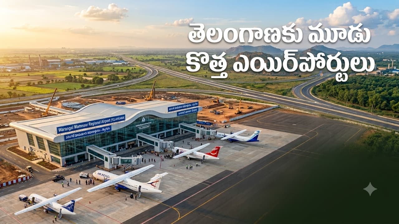 హైదరాబాద్ వెళ్లక్కర్లేదు.. తెలంగాణలో మరో 3 జిల్లాలకు ఎయిర్ పోర్ట్ లు.. ఈ ప్రాంతాల రూపురేఖలు ఛేంజ్