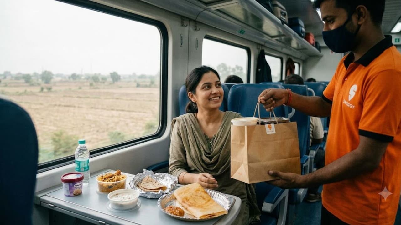 రైల్లో వెళ్లేప్పుడు స్విగ్గీ యాప్ లో ఫుడ్ బుక్ చేసుకునే అవకాశం.. ఎలాగంటే
