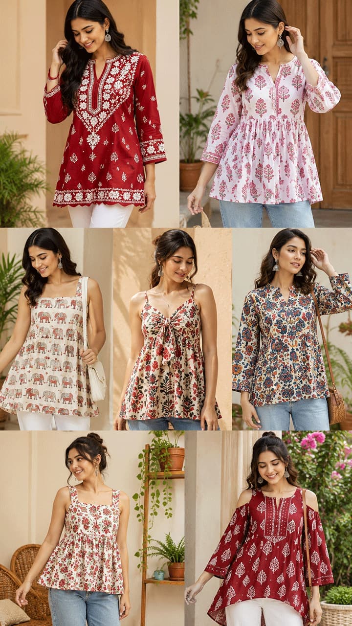 కాలేజీ అమ్మాయిల కోసం క్లాసీ లుక్ ఇచ్చే షార్ట్ కుర్తీలు
