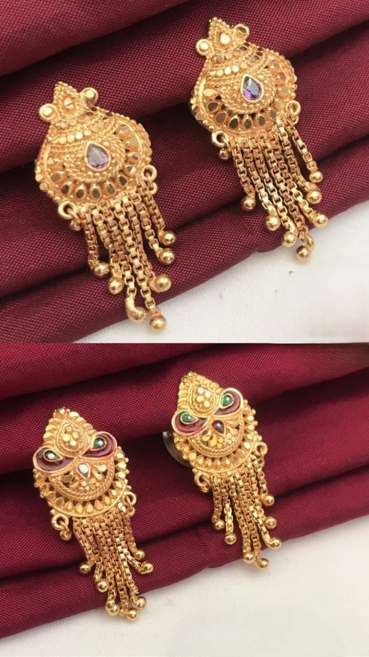 రోజూ పెట్టుకోవడానికి ఈ బంగారు కమ్మలు చాలా బాగుంటాయి